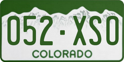 CO license plate 052XSO