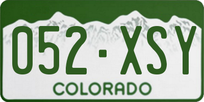 CO license plate 052XSY