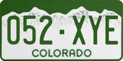 CO license plate 052XYE
