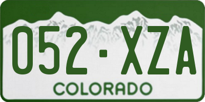 CO license plate 052XZA