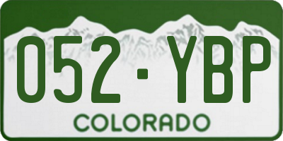 CO license plate 052YBP