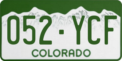 CO license plate 052YCF