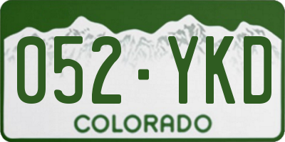 CO license plate 052YKD