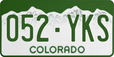 CO license plate 052YKS