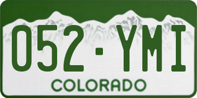CO license plate 052YMI