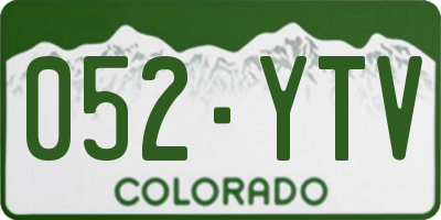 CO license plate 052YTV