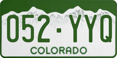 CO license plate 052YYQ