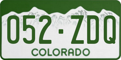 CO license plate 052ZDQ