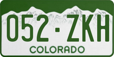 CO license plate 052ZKH