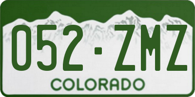 CO license plate 052ZMZ