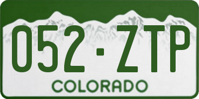 CO license plate 052ZTP