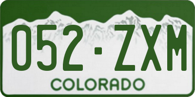 CO license plate 052ZXM