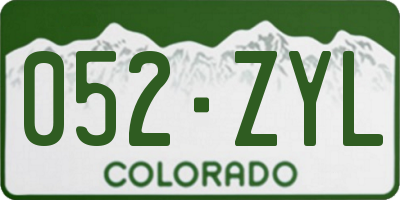 CO license plate 052ZYL