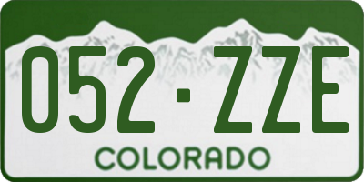CO license plate 052ZZE