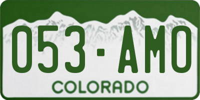 CO license plate 053AMO
