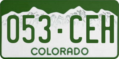 CO license plate 053CEH