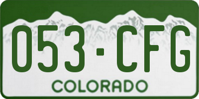 CO license plate 053CFG