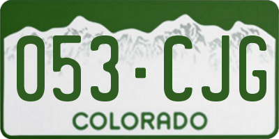 CO license plate 053CJG