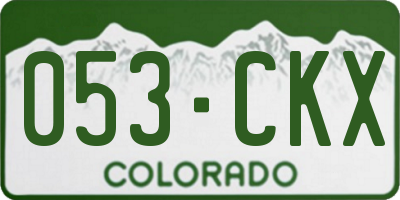 CO license plate 053CKX