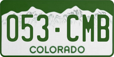 CO license plate 053CMB