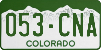 CO license plate 053CNA