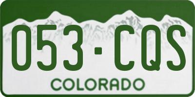 CO license plate 053CQS