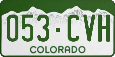 CO license plate 053CVH