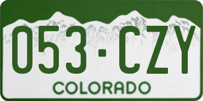 CO license plate 053CZY
