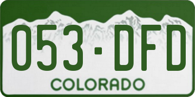 CO license plate 053DFD