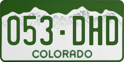 CO license plate 053DHD