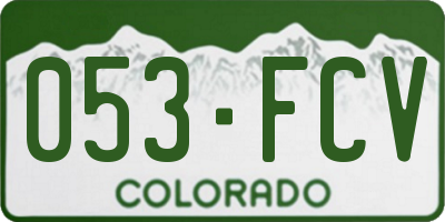CO license plate 053FCV