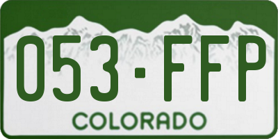 CO license plate 053FFP