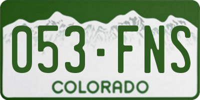 CO license plate 053FNS