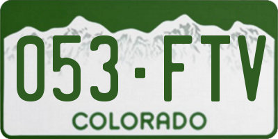 CO license plate 053FTV