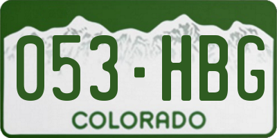 CO license plate 053HBG