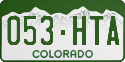 CO license plate 053HTA