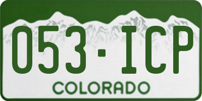 CO license plate 053ICP