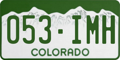 CO license plate 053IMH