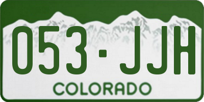 CO license plate 053JJH