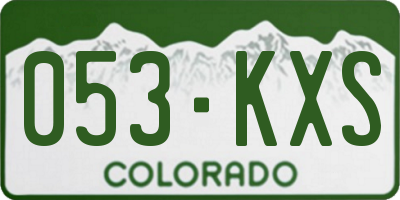 CO license plate 053KXS