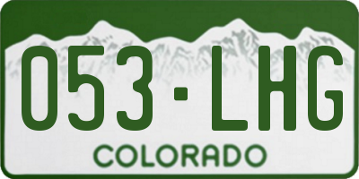 CO license plate 053LHG