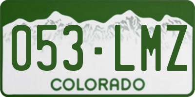 CO license plate 053LMZ