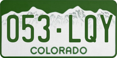 CO license plate 053LQY