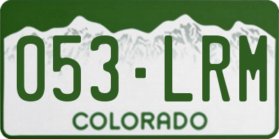 CO license plate 053LRM