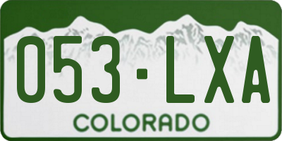 CO license plate 053LXA