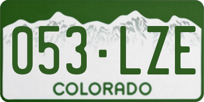 CO license plate 053LZE