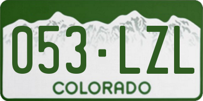 CO license plate 053LZL