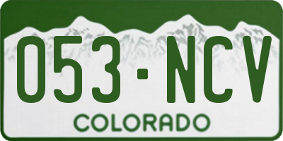 CO license plate 053NCV