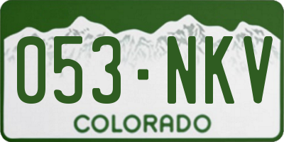 CO license plate 053NKV