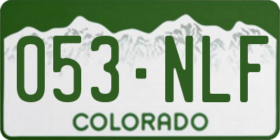 CO license plate 053NLF